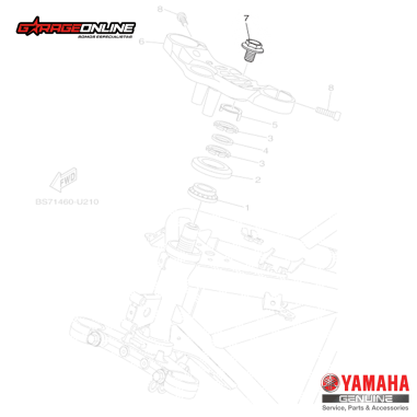 TORNILLO TIJA SUPERIOR YAMAHA YZF-R3 YZF-R3A MT-03 MT-03AGENUINA
