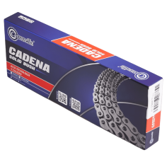 CADENA 428-140 PLATEADA, CON ORING Y REFORZADA