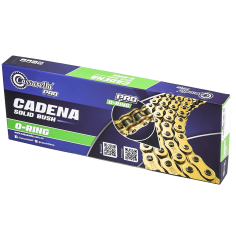 CADENA 428-140 DORADA, CON ORING Y REFORZADA
