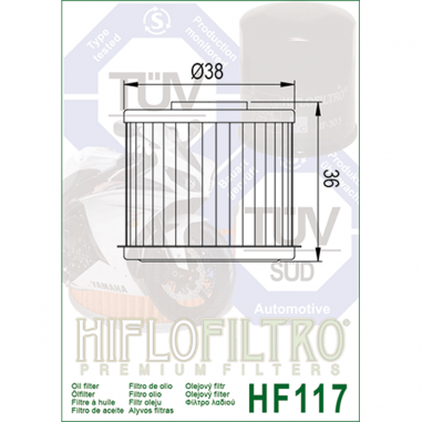 FILTRO DE TRANSMISIÓN HONDA NC 750 - CRF AFRICA TWIN - HIFLO